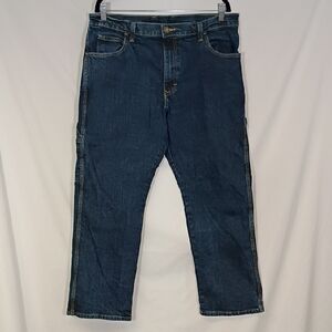 EUC Dickies Flex Regular Fit Carpenter Dark Blue Denim Jeans Size 34x30